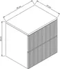 WENA Waschtischunterschrank 60 cm, geriffelte Fronten, Produktbild-Vorschau 6
