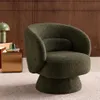 sweeek - 360°-Drehsessel mit Stoffbezug - Khaki Produktbild-Vorschau 7