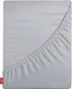 A folded grey fitted sheet with elasticated edges. Produktbild-Vorschau
