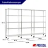 Mega Deal | 3x Gitterregal HADES mit Rollen & 5 Gitterböden Produktbild-Vorschau 2
