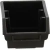 A black plastic storage bin is shown against a white background. Anteprima dell’immagine prodotto