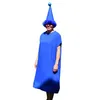 Unisex XXL Brettspiel Kostüm nicht ärgern Spielfigur blau für Erwachsene mit Hut von Vorne Produktbild-Vorschau