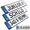 1x Kennzeichen Junior D-Kennzeichen mit Muster 34cm x 9cm Produktbild-Vorschau 1