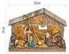 LED Culla natalizia Decorazione natalizia culla in legno Anteprima dell’immagine prodotto 4