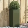 vidaXL Pflanzkübel Olivgrün 32x29x75 cm Stahl Produktbild-Vorschau 2