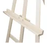 A close-up view of a wooden easel, focusing on the adjustable ledge and support structure. Podgląd zdjęcia produktu