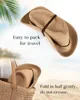 Damen Sonnenhut Khaki– Geflochtener Strandhut – Strohhut Produktbild-Vorschau 6