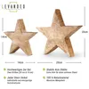 2er Set Stern Holzstern Mango 14cm 20cm Mangoholz Braun Produktbild-Vorschau 2