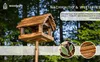 Woodygift Stehendes Vogelhaus aus Holz geflammt, großes Produktbild-Vorschau 5