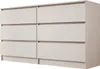 Kommode, 6 Schubladen, Kaschmir, 138 x 79 x 39 cm Produktbild-Vorschau 1