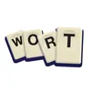 Four Rummikub tiles spelling out 'WORT' are arranged diagonally on a white background. Náhľad obrázku produktu
