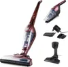 A cordless stick vacuum cleaner and its accessories are displayed against a white background. Produktbild-Vorschau