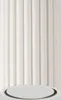 A close-up view of a beige cylindrical light fixture with vertical ribbed detailing. Anteprima dell’immagine prodotto