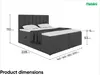 MEBLINI Boxspringbett mit Bettkasten - Gepolstert Produktbild-Vorschau 7