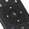 A close-up shot of a black universal remote control. Voir les images du produit
