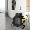 A bathroom with a freestanding bathtub and a portable heater in the foreground. Produktbild-Vorschau