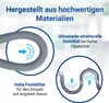 Marketing image showing a flexible hose with text highlighting its features. Produktbild-Vorschau