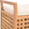 vidaXL Sitzbank mit Stauraum 93×49×49 cm Walnuss Massivholz Produktbild-Vorschau 5