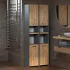 STIV Möbel | Hochschrank Bad Grau Matt / Eiche Wotan 165 cm Produktbild-Vorschau 7