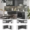 Eckküche Vicco Fame-Line Anthrazit-Gold/Weiß 190 x 60 cm , Produktbild-Vorschau 6