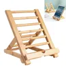 Holz Handyhalter Tablet Ständer Bambus 22x17cm verstellbar Produktbild-Vorschau 1