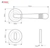 DOMINO Türgriff-Garnitur LOFT-R BB-Buntbart Bronze antik Produktbild-Vorschau 3