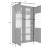 AX LIVING Vitrinen Schrank Rorene 105 cm Blau Gold Modern Produktbild-Vorschau 3
