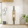Stauraumschrank 200cm hoch, weiß mit Eiche, CRISP-61 Produktbild-Vorschau 7
