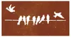 vidaXL Décoration murale de jardin 105x55 cm acier corten Voir les images du produit 3