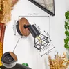 Borio »Borio« 1-flammige Wandlampe aus Metall/Holz in Produktbild-Vorschau 4