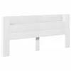 vidaXL LED-Kopfteil mit Ablagen Weiß 220x16,5x103,5 cm Produktbild-Vorschau 4