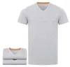 Mivaro Herren T-Shirt 3er Pack V-Ausschnitt Grau meliert - Produktbild-Vorschau 1