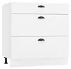 Küchenunterschrank 3 Schubladen - 80 cm - Weiß - ohne Produktbild-Vorschau 1