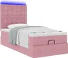 vidaXL Ottoman-Bett mit Matratzen & LEDs Rosa 100x200 cm Produktbild-Vorschau 6