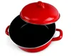 Bemus Emaille Bratentopf 20 cm, rot glänzend / Kochtopf Produktbild-Vorschau 3