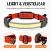 LED Stirnlampe 600 Lumen wiederaufladbar COB 210° Produktbild-Vorschau 5