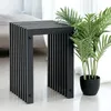 DanDiBo Lamellenhocker Hocker Metall Schwarz Eckig BASE Produktbild-Vorschau 1