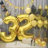 Folienballon Zahl "8" 35cm gold Metall 1 Stk. Produktbild-Vorschau 2