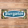 Biergarten Metallschild in blau-weiß Produktbild-Vorschau 6