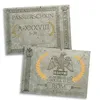 Two vintage-style passes or tickets with Roman-inspired designs. Produktbild-Vorschau