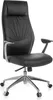 Chaise de bureau en cuir véritable noir Chaise de bureau Voir les images du produit 2