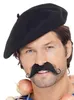 Baskenmütze schwarz - für Fasching Karnevalskostüm Produktbild-Vorschau 2