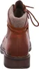 A rear view of a brown leather boot with a fleece lining. Produktbild-Vorschau