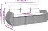 The Living Store 3-tlg. Garten-Sofagarnitur mit Kissen Produktbild-Vorschau 4