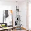 Drapak dla kota PawHut, sufitowy, 225-255 cm, z legowiskiem Podgląd zdjęcia produktu 2