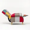 Modernes Design liegend Patchwork Bergère Sessel Throne Produktbild-Vorschau 3
