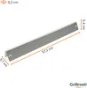 A metal barbecue accessory with dimensions indicated. Anteprima dell’immagine prodotto