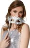 Venezianische Stabmaske - silber Produktbild-Vorschau 2