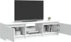 vidaXL Armoire TV avec lampes LED blanc 140x40x36 cm Voir les images du produit 4