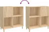 Mobile Porta Dischi Rovere Sonoma 84,5x38x89 Legno Anteprima dell’immagine prodotto 6